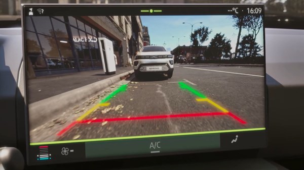 Rear view camera and park assist - Dacia Spring