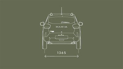 Nouvelle Dacia Spring rear  dimensions 