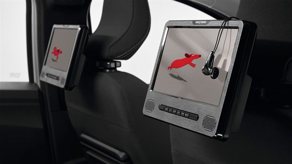 Nextbase DVD player on headrest Logan