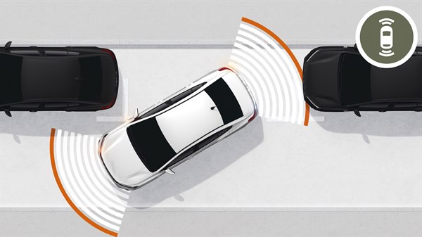 Front and rear parking distance control and rear view camera